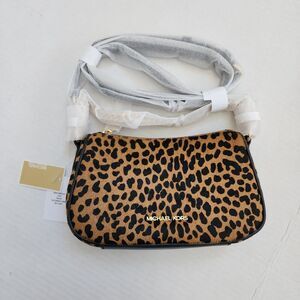 MICHAEL Michael Kors Carmela Small Pouchette Crossbody Cheetah Print